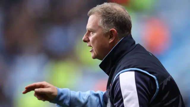 Mark Robins, pictured on the sidelines during his time in charge of Coventry