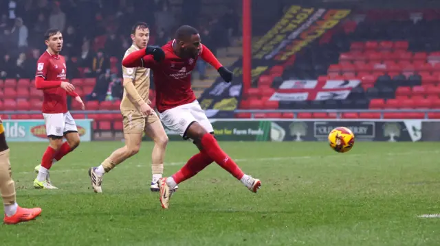 Omar Bogle scores for Crewe