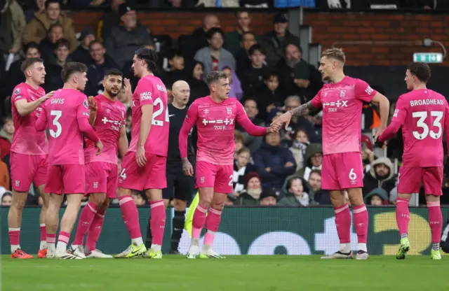 Ipswich celebrate a goal