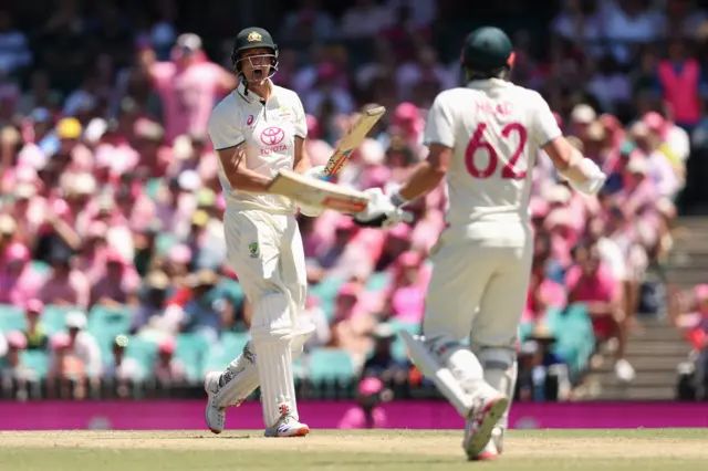 Beau Webster celebrates as he hits winning runs