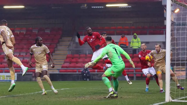 Omar Bogle scores for Crewe