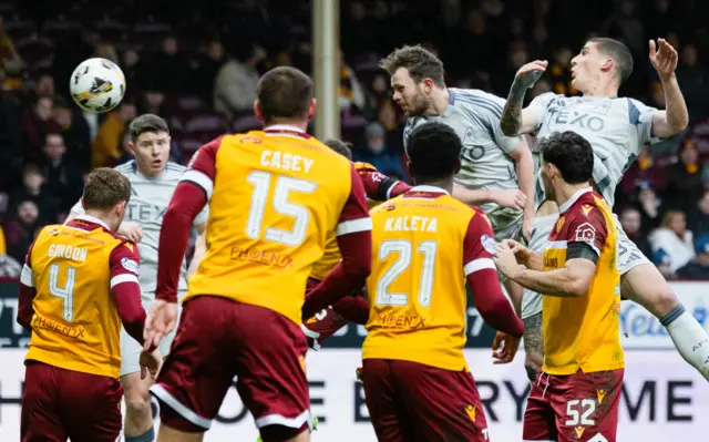 Motherwell and Aberdeen players