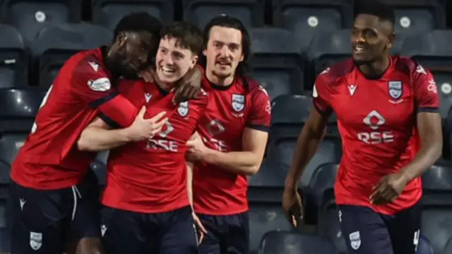 Ross County players celebrating