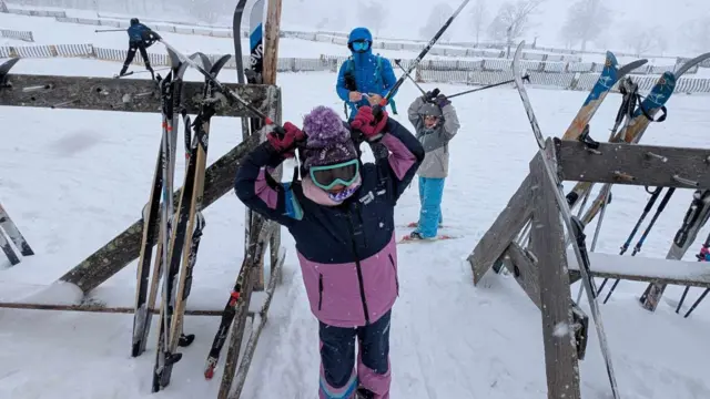 The family just returned from a trip to snow-covered West Virginia