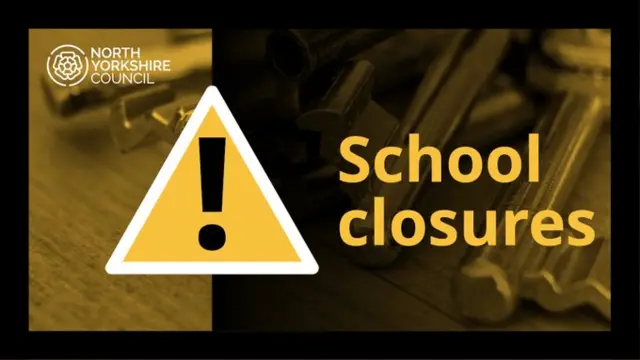 School closure sign