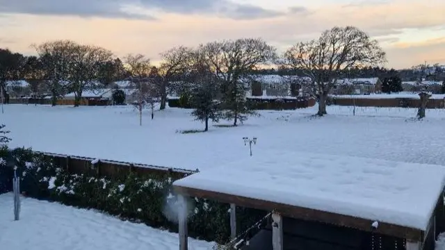 Snowy fields in Balerno