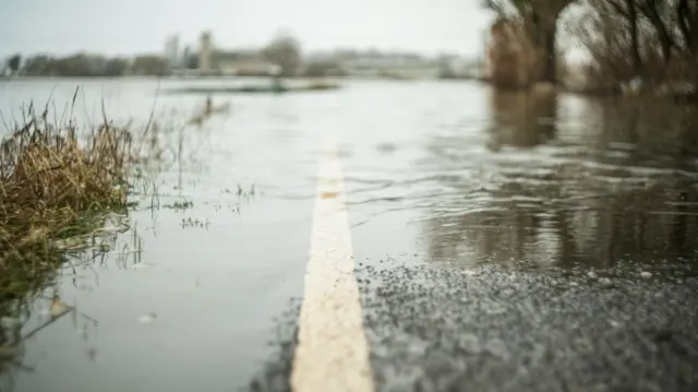 Flooded road