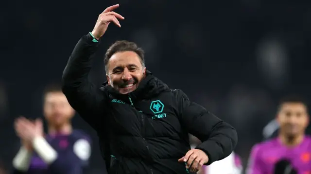 Wolves manager Vitor Pereira celebrates