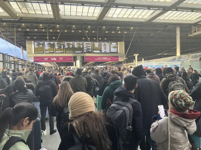 train passengers waiting