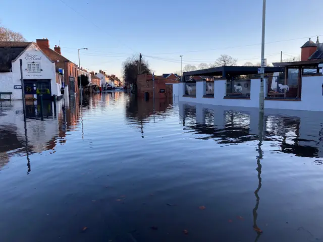 Standing water in Quorn centre