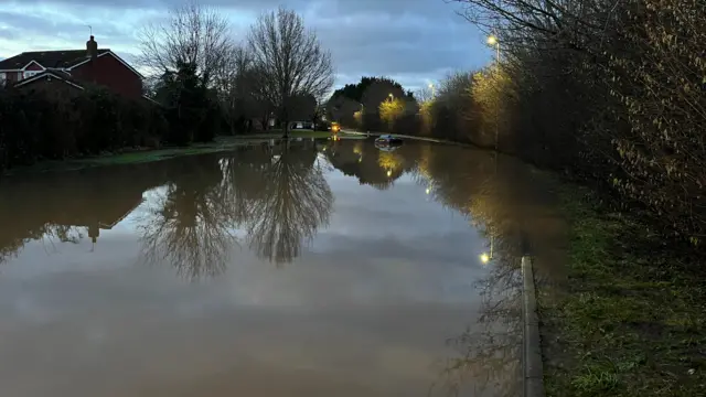 Extensive flooding on Farley Way