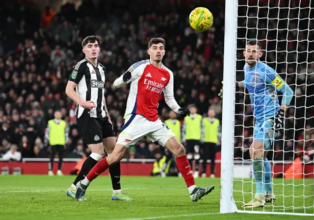 Kai Havertz of Arsenal looks on