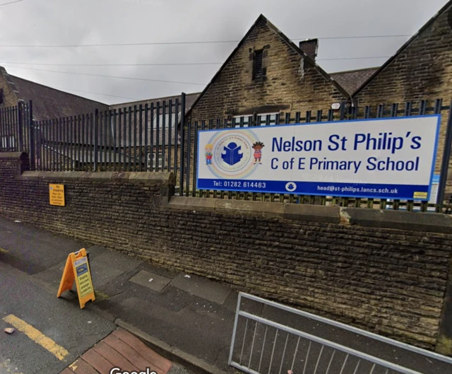 The front of Nelson St Philip's Church of England Primary School