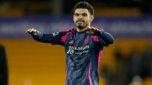 Morgan Gibbs-White of Nottingham Forest celebrates