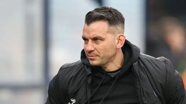 Wycombe Wanderers boss Matt Bloomfield before their game against Blackpool on Saturday