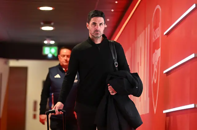 Mikel Arteta, Manager of Arsenal, arrives