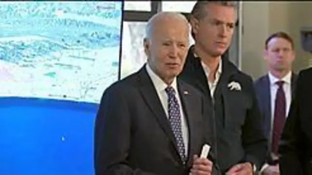 Joe Biden and Gavin Newsom speak in California