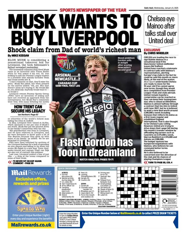 Daily Mail back page