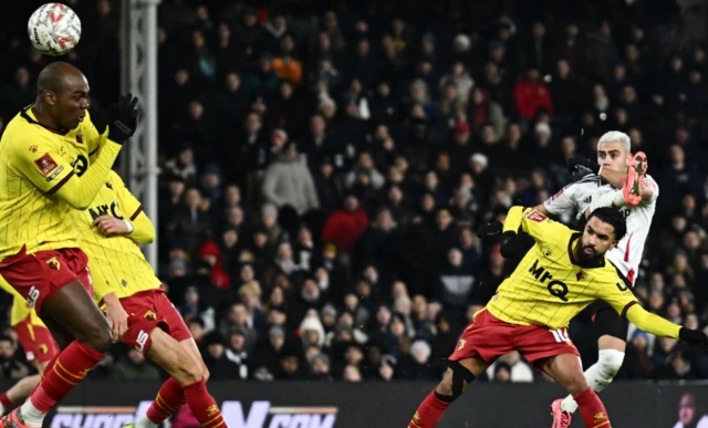 Fulham's Andreas Pereira shoots at goal