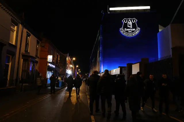 A general view outside Goodison Park