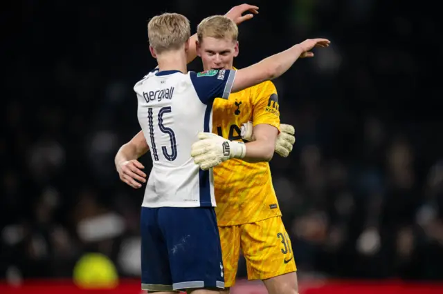 Lucas Bergvall and Antonin Kinsky celebrate