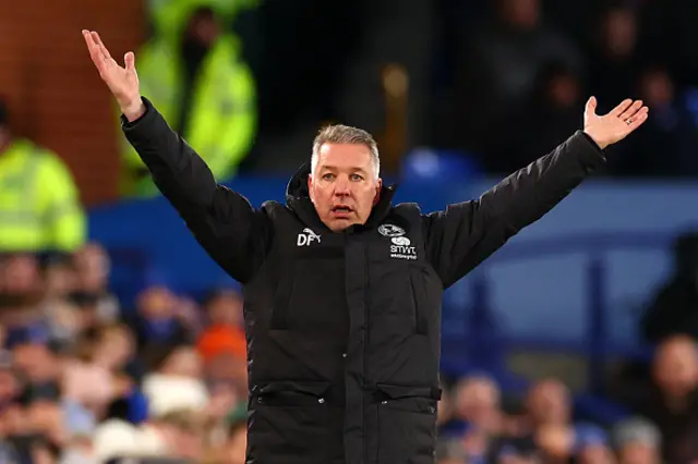 Peterborough United manager Darren Ferguson gestures