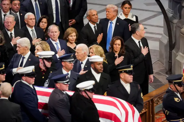 US presidents at Carter's funeral