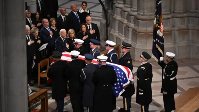 Casket being carried out