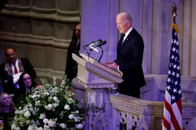 Joe Biden speaks at the National Cathedral