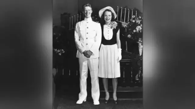 A black and white photo of Jimmy Carter and his wife