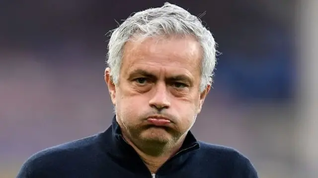 Jose Mourinho looks on