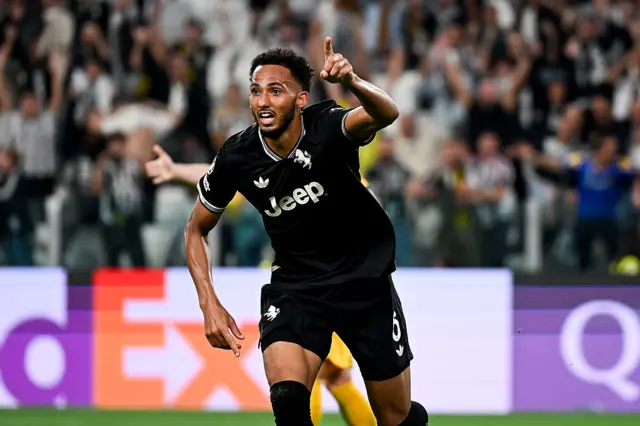Juventus defender Lloyd Kelly celebrates