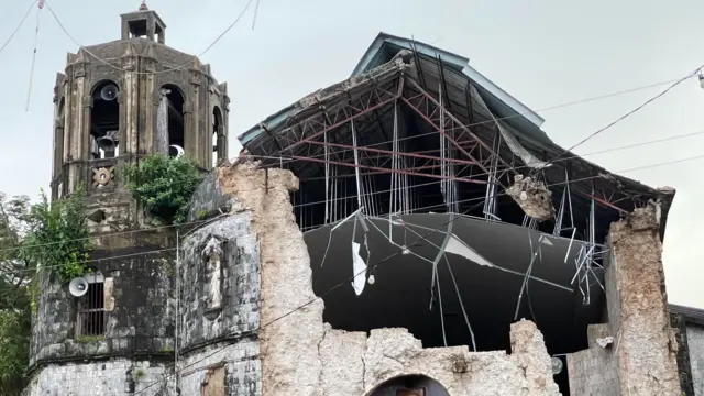 The Archdiocesan Shrine of Santa Rosa de Lima are among the Catholic religious structures damaged by the quake