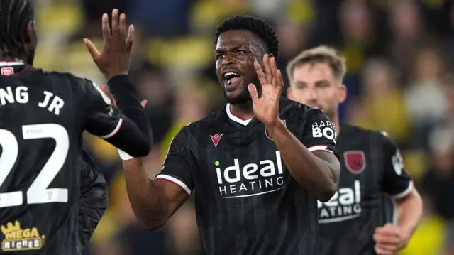 Josh Maja celebrates scoring