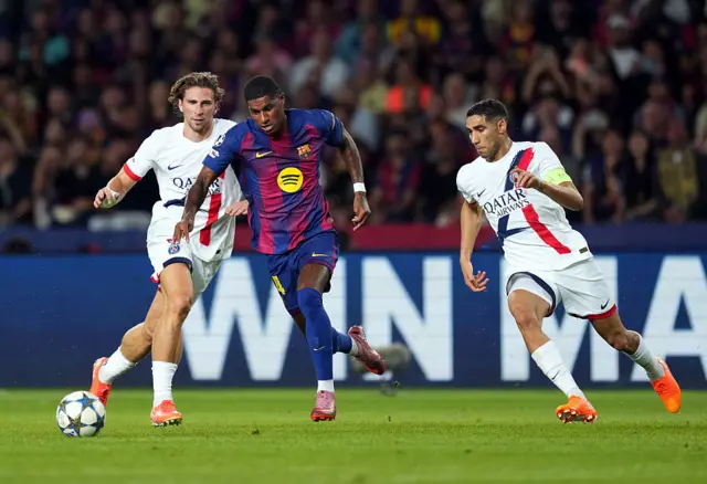 Marcus Rashford on the ball for Barcelona
