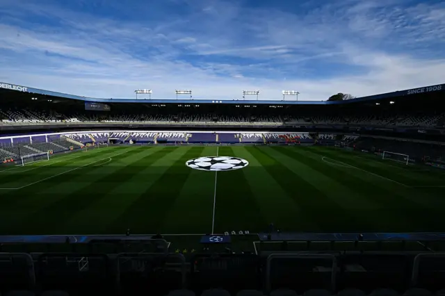 RSC Anderlecht Stadium before Union Saint-Gilloise v Newcastle