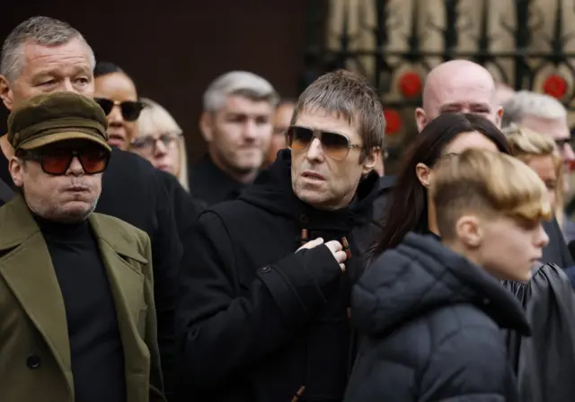 Singer Liam Gallagher leaves the Cathedral
