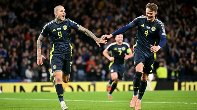 Scotland players celebrate