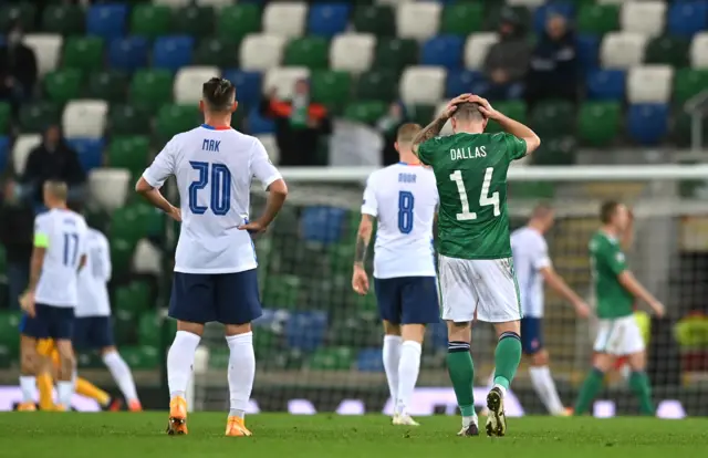 Stuart Dallas dejected
