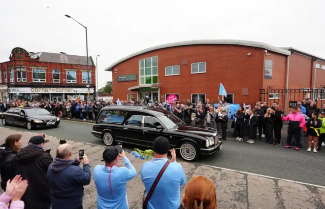 The hearse outside Hatton's Gym