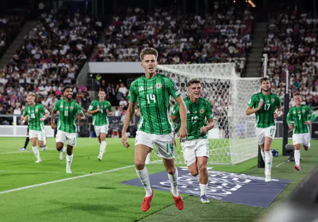 Isaac Price celebrates in Germany