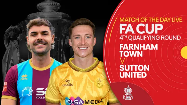 Fourth Qualifying Round: Farnham Town v Sutton United
