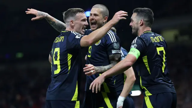 Scotland players celebrate
