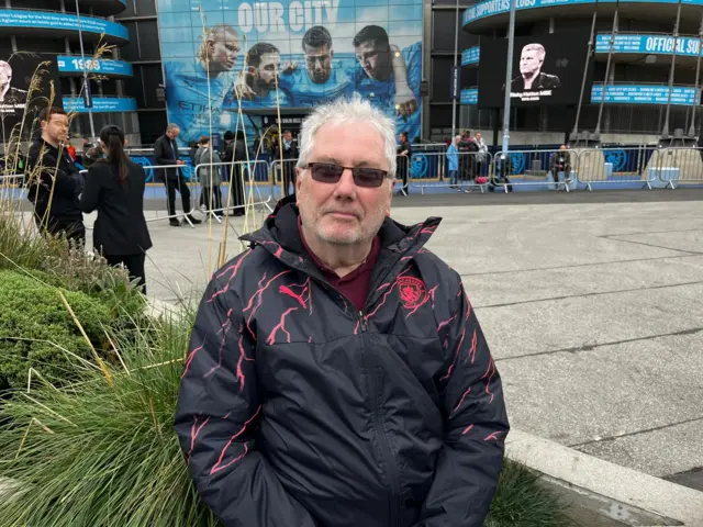 Gary Doubleday pictured outside the Etihad Stadium