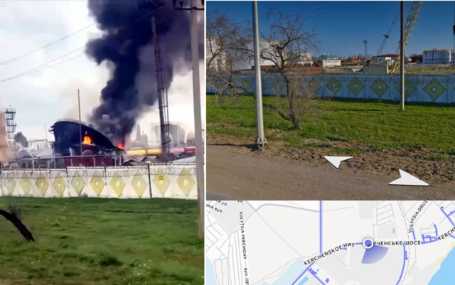 Comparing video from 9 October with street-level imagery on Yandex helped us confirm the location