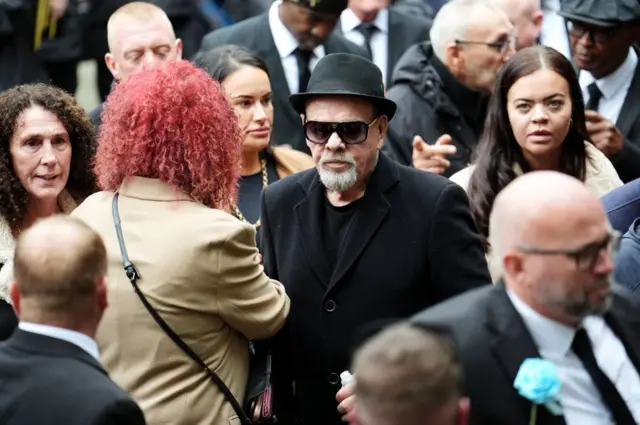 Billy Graham, former coach of Ricky Hatton, arrives ahead of the funeral service for Ricky Hatton at Manchester Cathedra