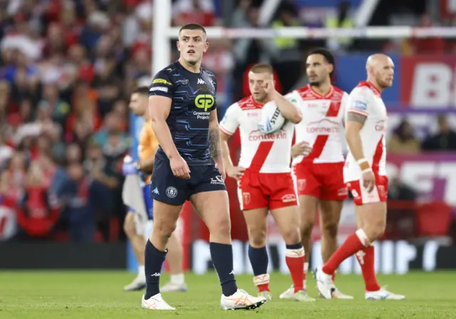 Wigan's Brad O'Neill is sent to the sin-bin