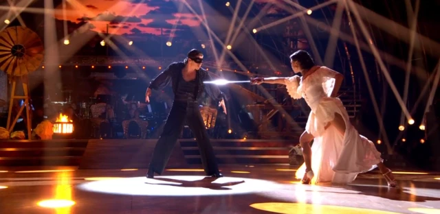 Lewis and partner on Strictly Come Dancing
