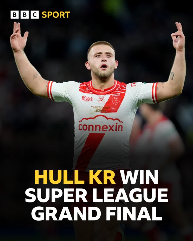 Mikey Lewis celebrates his try in the Super League Grand Final