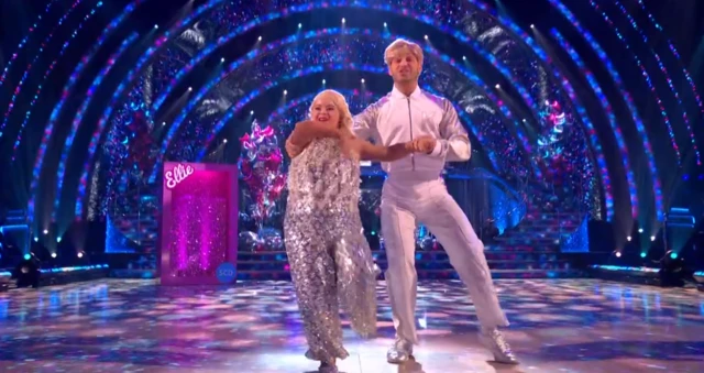 Ellie and partner performing on Strictly Come Dancing